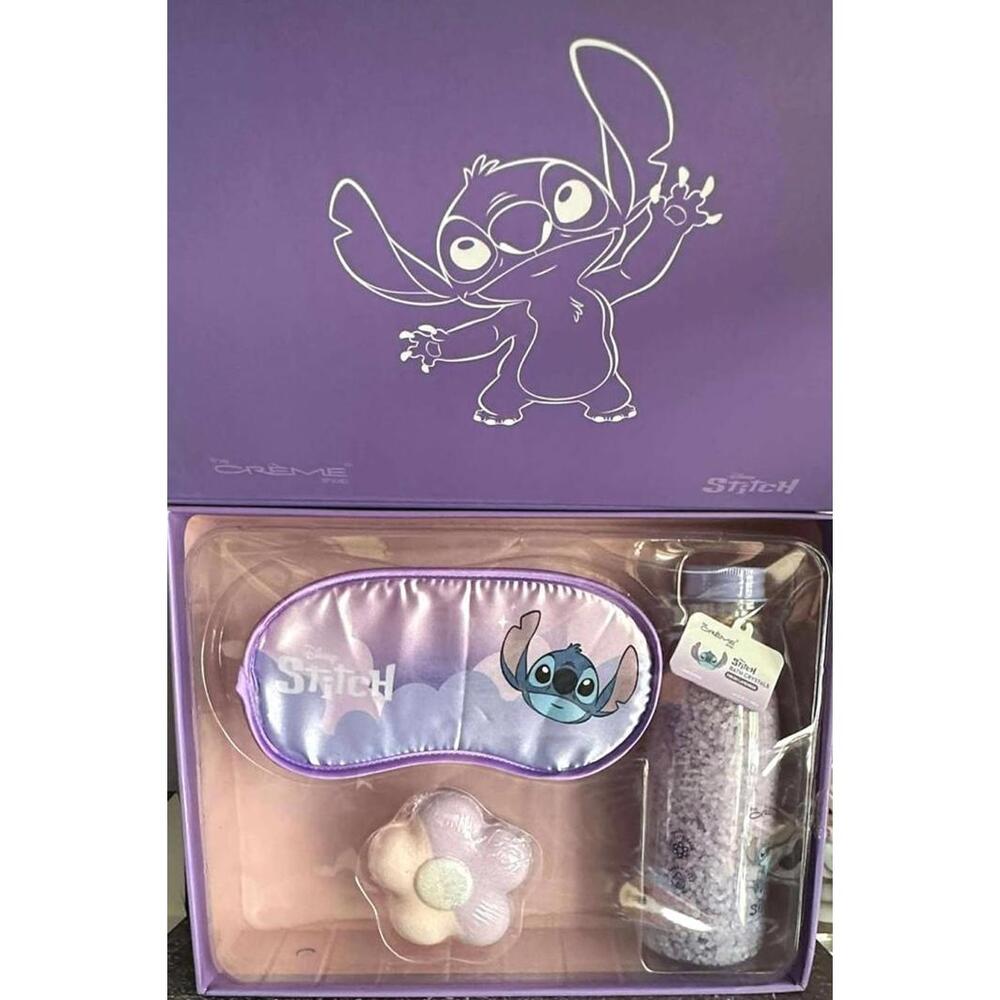 Disney Stitch Spa Gift Set Eye Mask Bath Crystal Bomb Cute Relax Kit